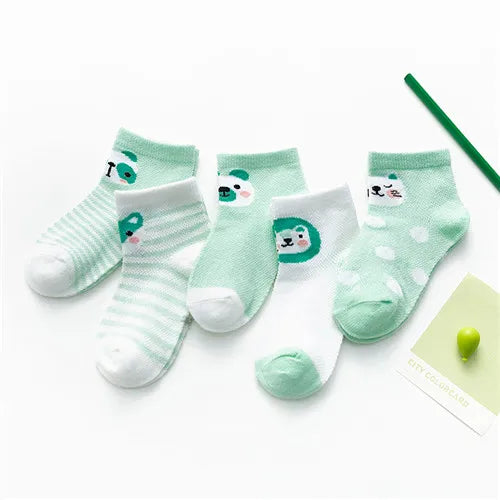 5 Pairs 0-24M Baby & Toddler Cute Casual Ankle Socks