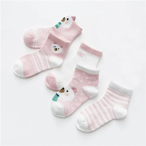 5 Pairs 0-24M Baby & Toddler Cute Casual Ankle Socks