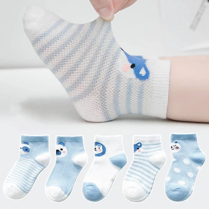 5 Pairs 0-24M Baby & Toddler Cute Casual Ankle Socks