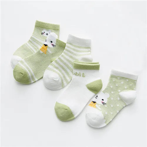 5 Pairs 0-24M Baby & Toddler Cute Casual Ankle Socks