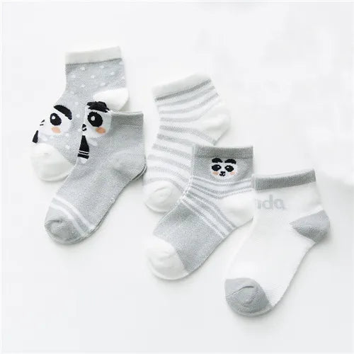 5 Pairs 0-24M Baby & Toddler Cute Casual Ankle Socks