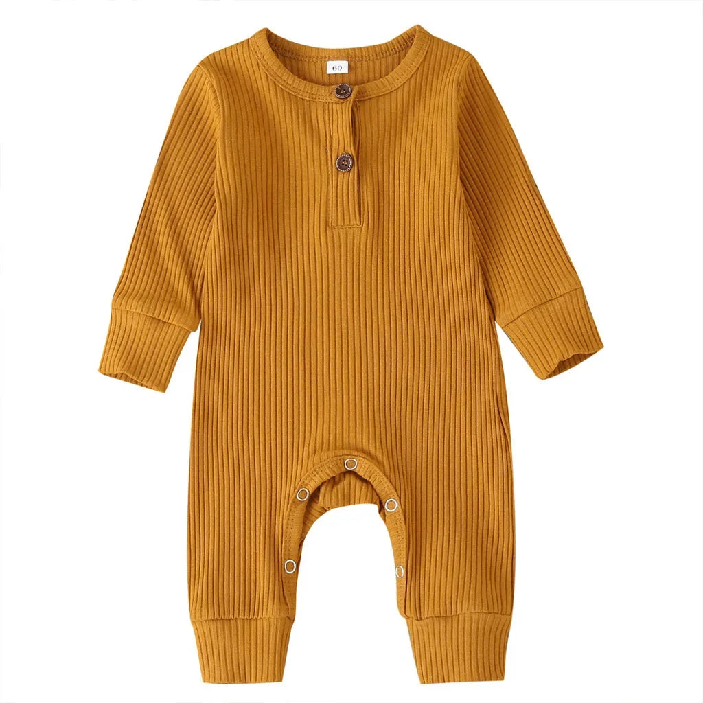 Newborn Infant Baby Boys Girls Romper Playsuit Overalls Cotton Long Sleeve Baby Jumpsuit Children’s Clothes