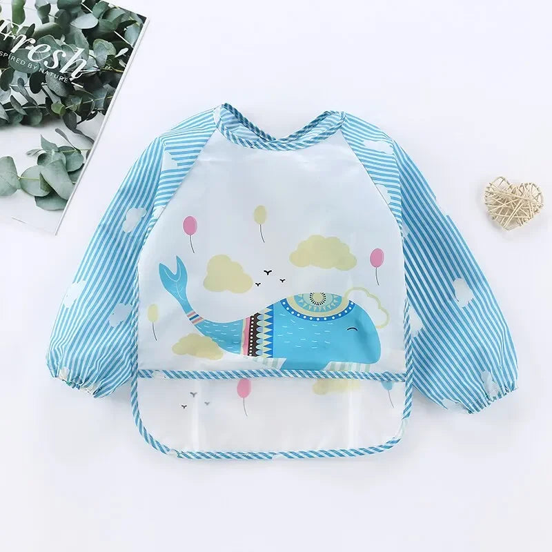 1Pc Waterproof Baby & Toddler Eating Smock, Bib, Burp Cloth