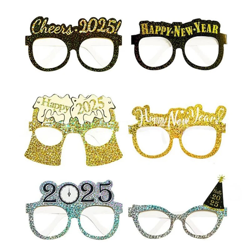 8/6Pcs 2025 Happy New Year Glasses