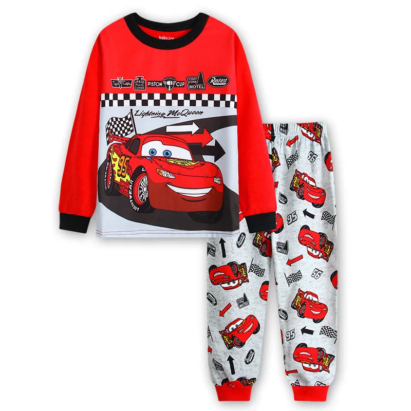 Children's Clothing Sets Boys 95 Cars McQueen Cartoon Sleepwear Clothes Kids Pajamas Set Baby Girls Cotton Pajamas