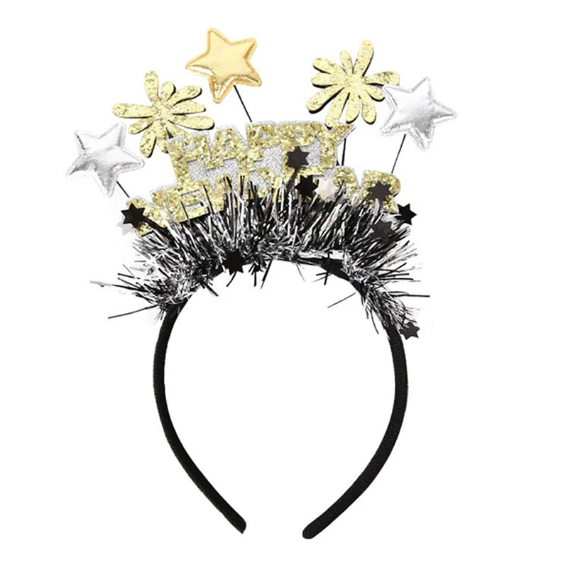 1Pc 2025 Happy New Year Headband in Various Styles