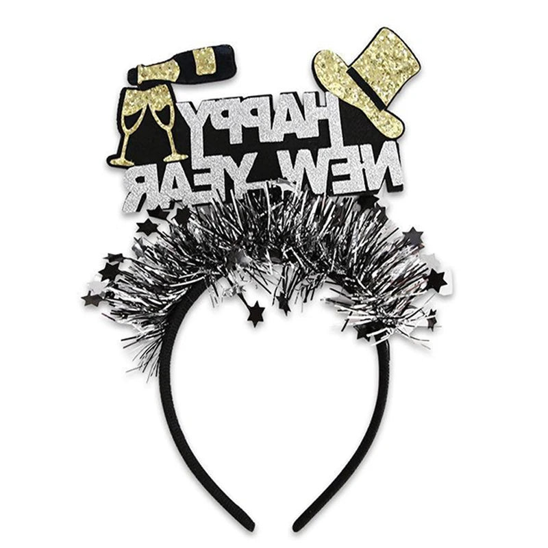 1Pc 2025 Happy New Year Headband in Various Styles