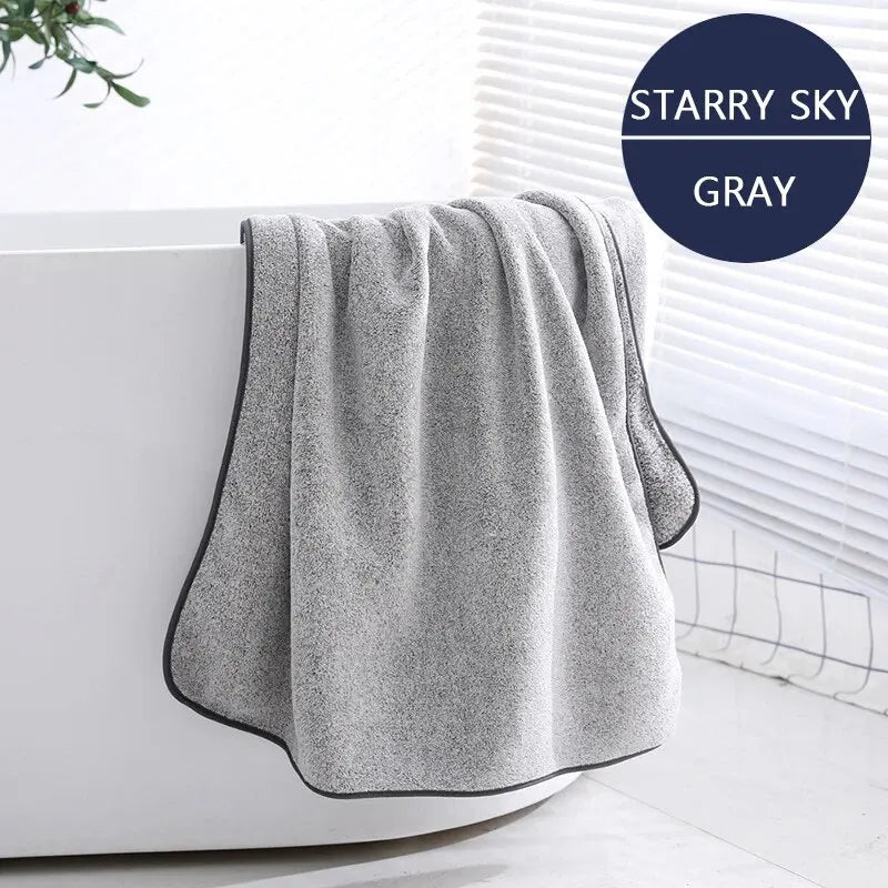 1Pc Thick Absorbent Fast Drying Microfiber Bath Towel