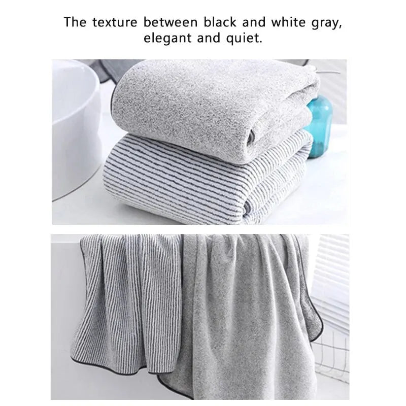 1Pc Thick Absorbent Fast Drying Microfiber Bath Towel