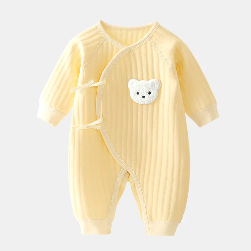 Boys Girls Bodysuit Newborn Onesie Clothes Cotton Toddler Home Wear 0-6M Thickened Clothing