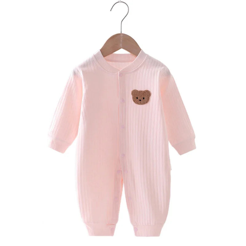 Bear Newborn Jumpsuit Cotton Baby Romper Toddler Girls Boys Clothes Infant One-Piece Kids Onesie Home Leisure Wear