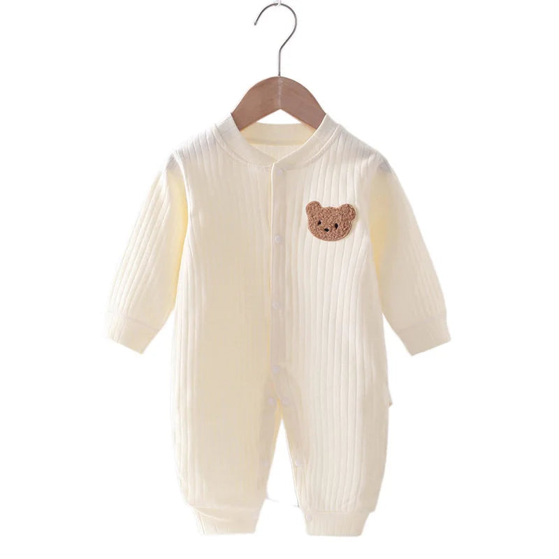 Bear Newborn Jumpsuit Cotton Baby Romper Toddler Girls Boys Clothes Infant One-Piece Kids Onesie Home Leisure Wear