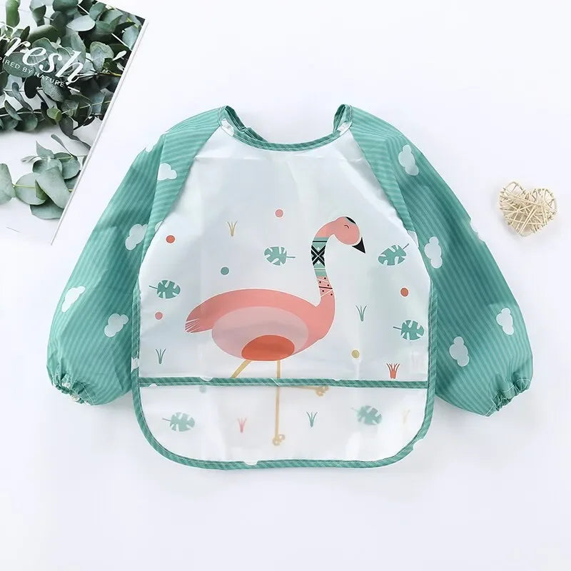 1Pc Waterproof Baby & Toddler Eating Smock, Bib, Burp Cloth