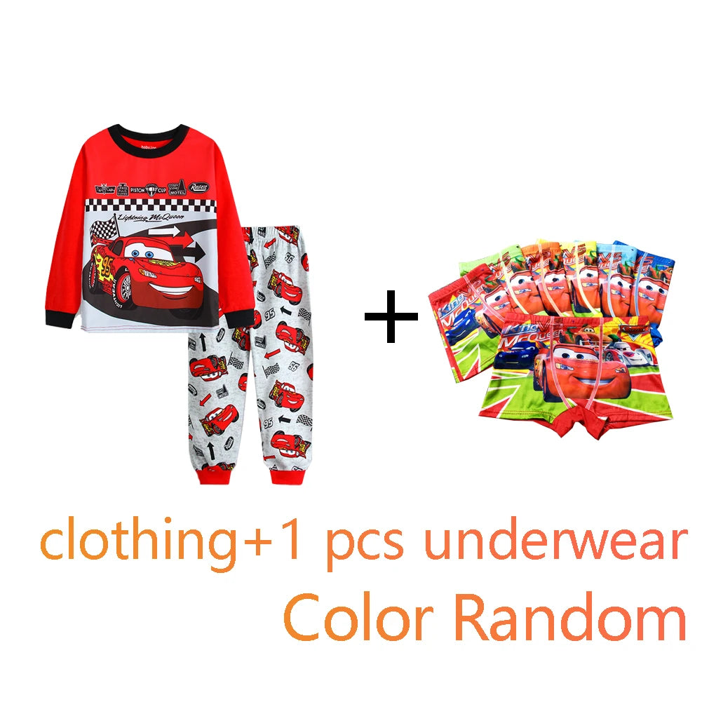 Children's Clothing Sets Boys 95 Cars McQueen Cartoon Sleepwear Clothes Kids Pajamas Set Baby Girls Cotton Pajamas