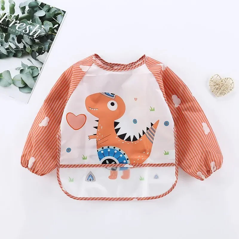 1Pc Waterproof Baby & Toddler Eating Smock, Bib, Burp Cloth