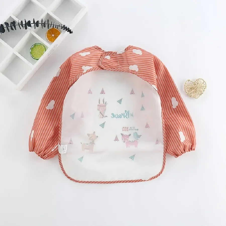 1Pc Waterproof Baby & Toddler Eating Smock, Bib, Burp Cloth