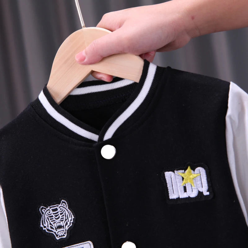 1-5 Years 2PCS Unisex Children’s Clothing Set Varsity Jacket and Jogger Pants