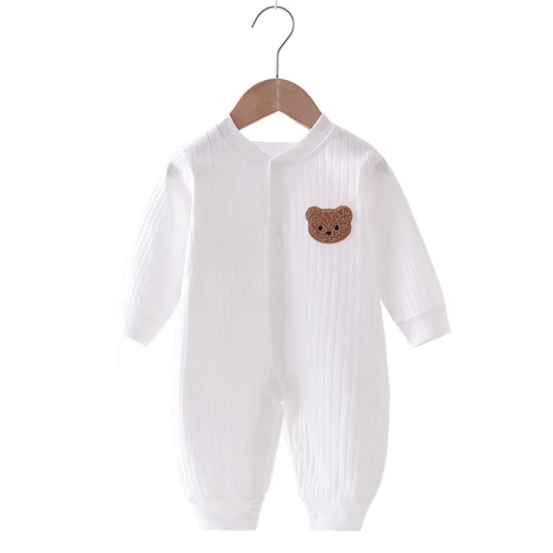 Bear Newborn Jumpsuit Cotton Baby Romper Toddler Girls Boys Clothes Infant One-Piece Kids Onesie Home Leisure Wear