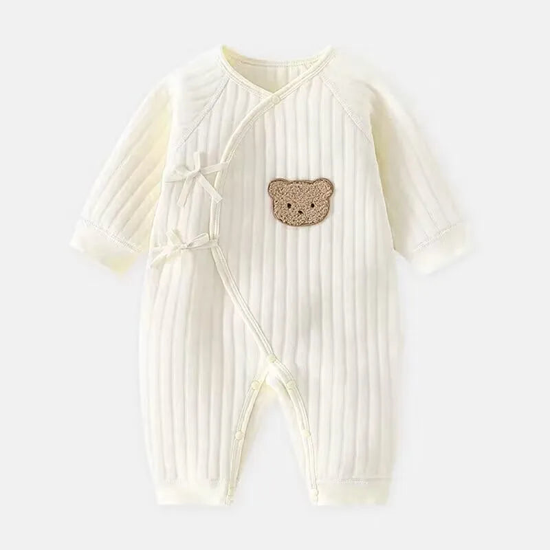 Boys Girls Bodysuit Newborn Onesie Clothes Cotton Toddler Home Wear 0-6M Thickened Clothing