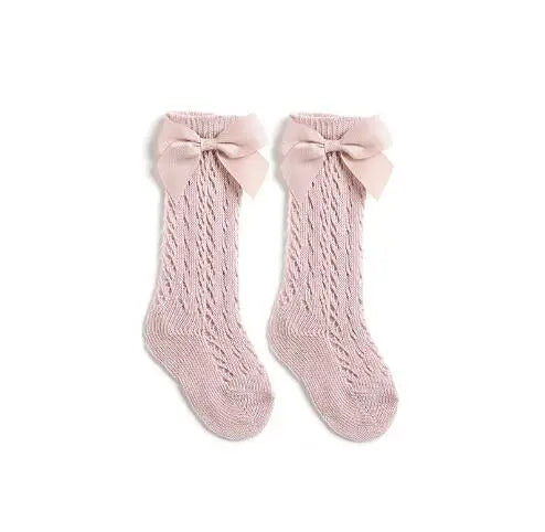 0-7T Girls Bow Knee High Socks