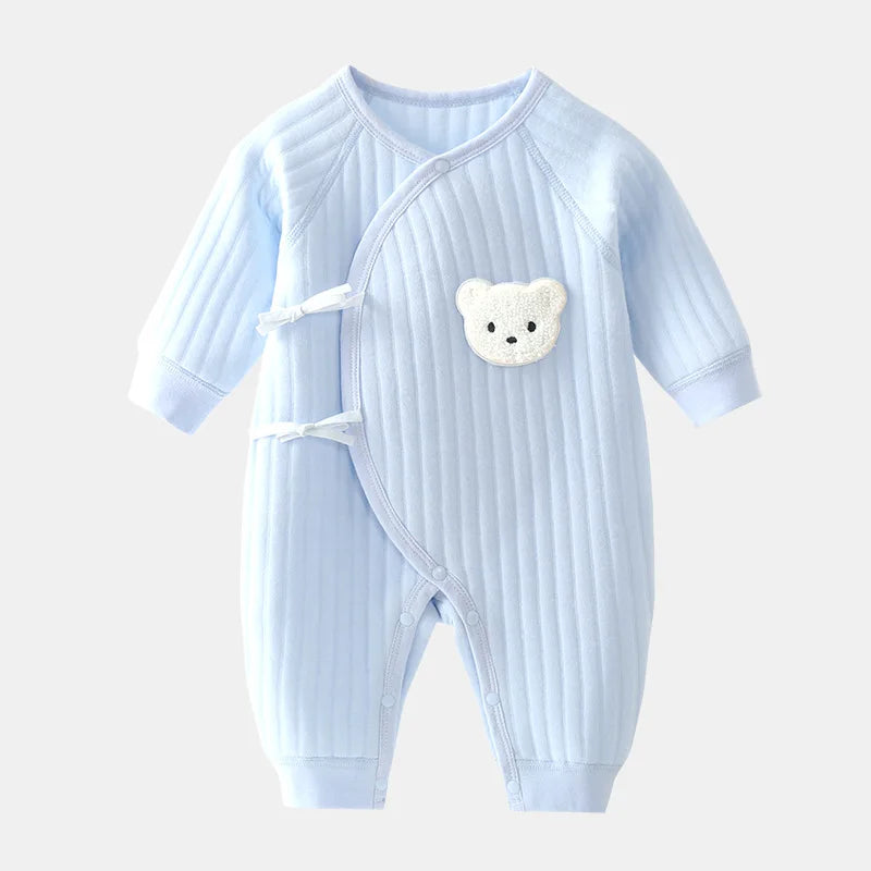 Boys Girls Bodysuit Newborn Onesie Clothes Cotton Toddler Home Wear 0-6M Thickened Clothing