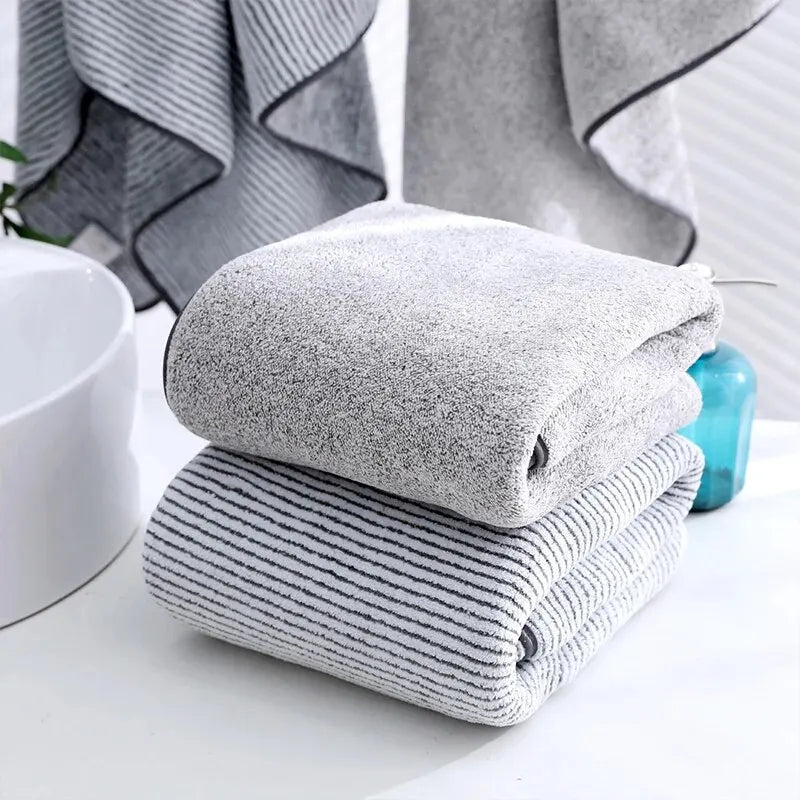 1Pc Thick Absorbent Fast Drying Microfiber Bath Towel