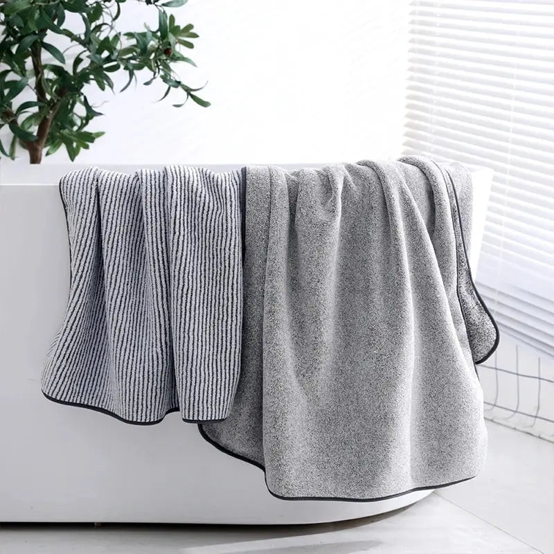 1Pc Thick Absorbent Fast Drying Microfiber Bath Towel