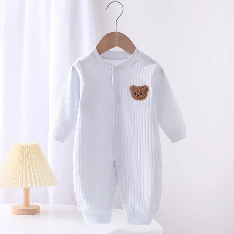 Bear Newborn Jumpsuit Cotton Baby Romper Toddler Girls Boys Clothes Infant One-Piece Kids Onesie Home Leisure Wear