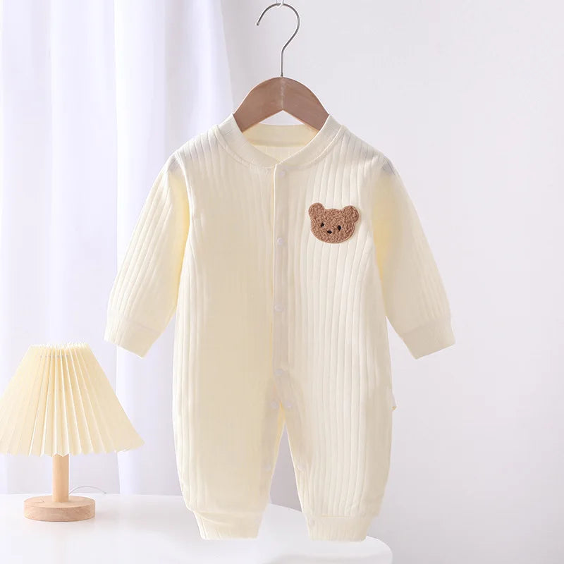 Bear Newborn Jumpsuit Cotton Baby Romper Toddler Girls Boys Clothes Infant One-Piece Kids Onesie Home Leisure Wear