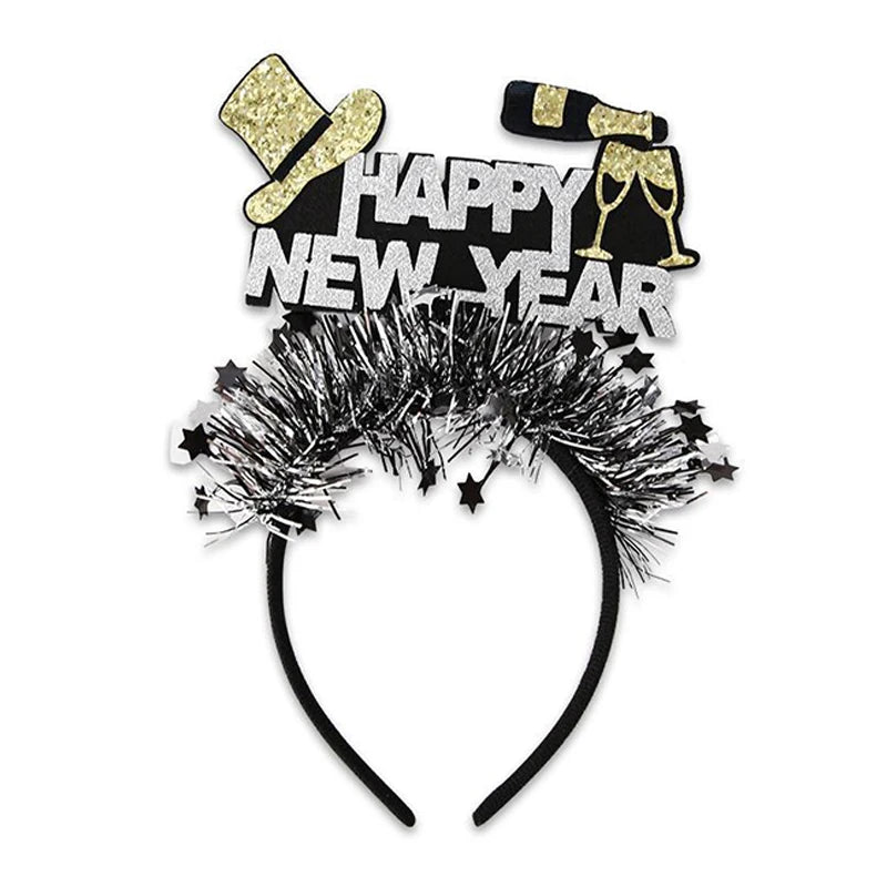 1Pc 2025 Happy New Year Headband in Various Styles