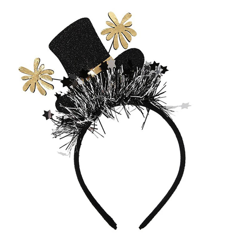 1Pc 2025 Happy New Year Headband in Various Styles