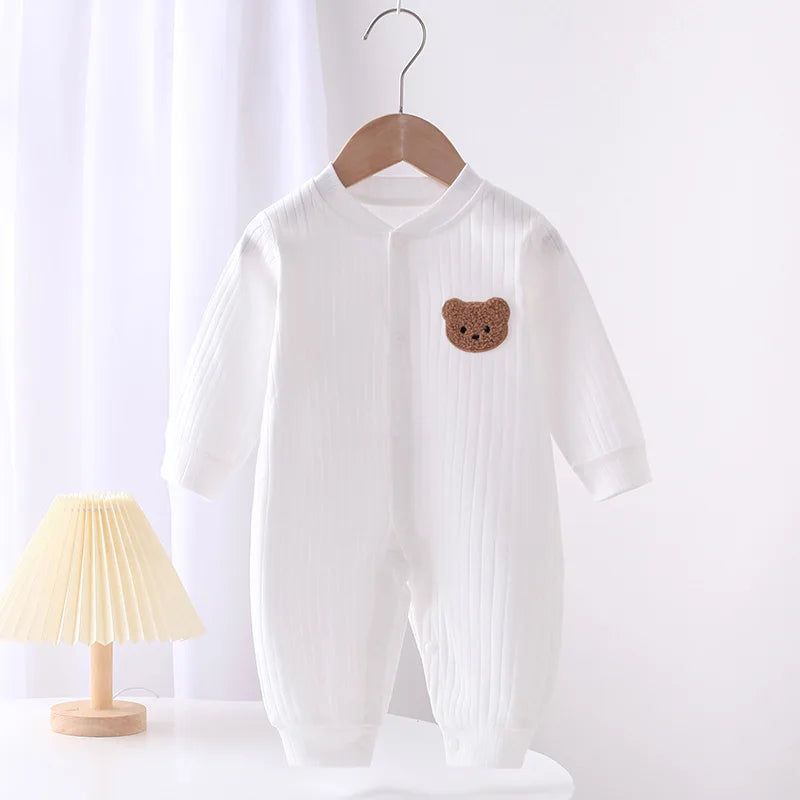 Bear Newborn Jumpsuit Cotton Baby Romper Toddler Girls Boys Clothes Infant One-Piece Kids Onesie Home Leisure Wear