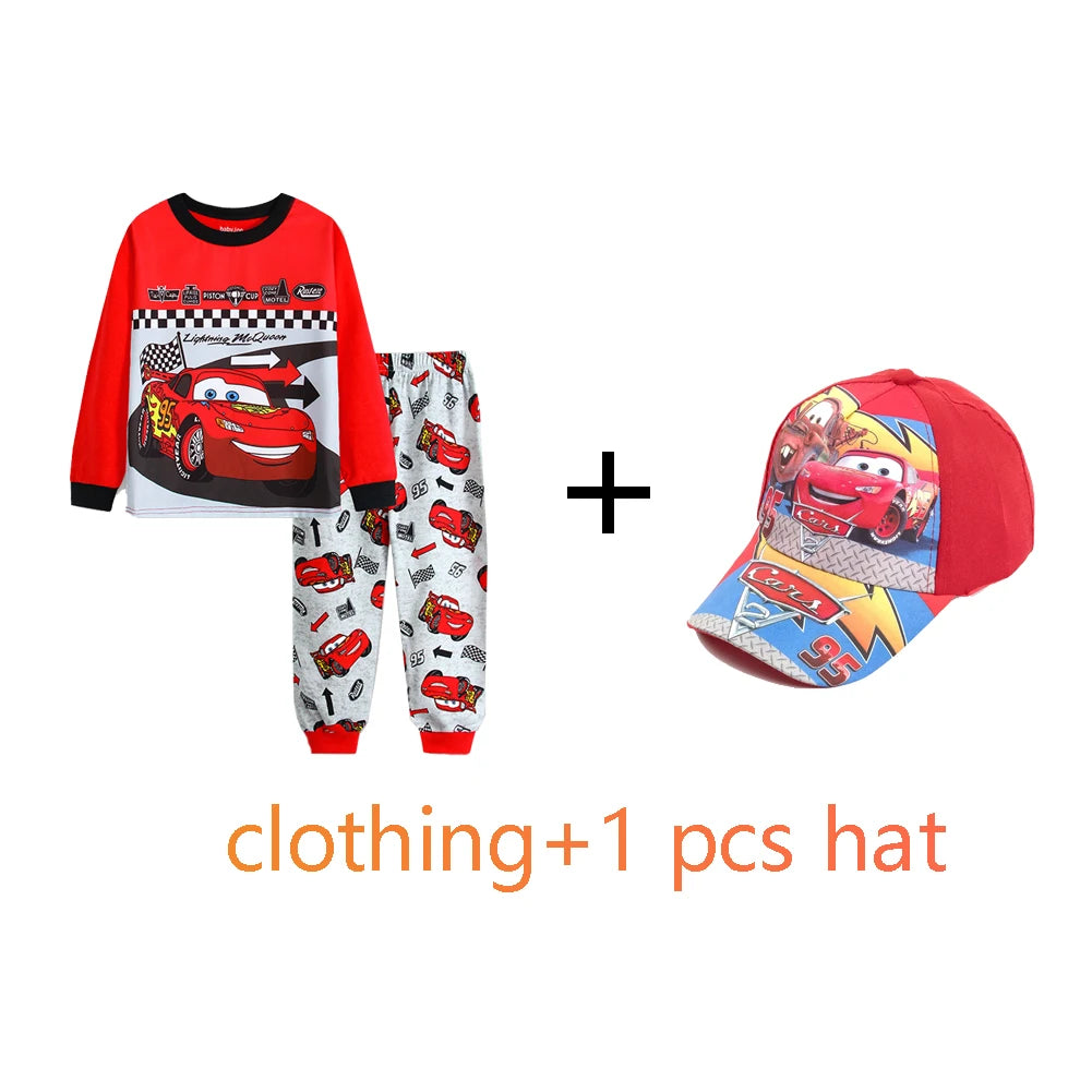 Children's Clothing Sets Boys 95 Cars McQueen Cartoon Sleepwear Clothes Kids Pajamas Set Baby Girls Cotton Pajamas