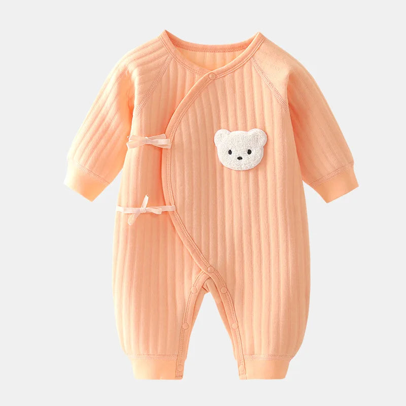 Boys Girls Bodysuit Newborn Onesie Clothes Cotton Toddler Home Wear 0-6M Thickened Clothing